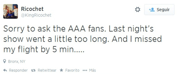 Ricochet pierde su vuelo