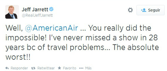 Jeff Jarret pierde el avión