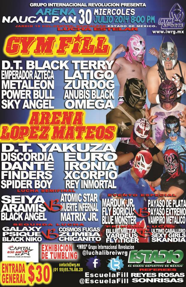 México: Resultados de la función de IWRG «35 Torneo Fill» del 30 de&nbsp;julio