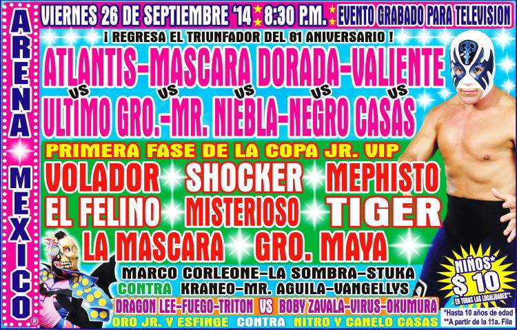 México: Resultados de la función de CMLL de este viernes 26 de septiembre. Sigue la rivalidad entre Último Guerrero y&nbsp;Atlantis