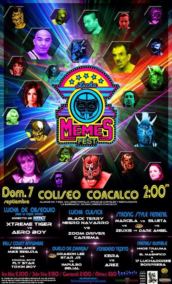 México: Resultados MEMES FEST Arena Coliseo Coalco&nbsp;(07/09/2014)