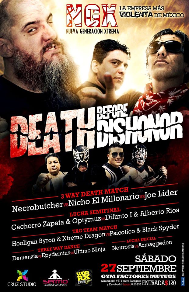 México: Resultados NGX «DEATH BEFORE DISHONOR&nbsp;(27/09/2014)