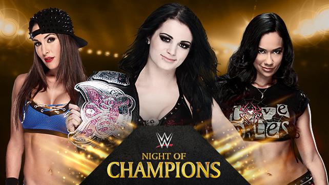 WWE Night of Champions: AJ gana el título de las Divas ante Nikki Bella &&nbsp;Paige