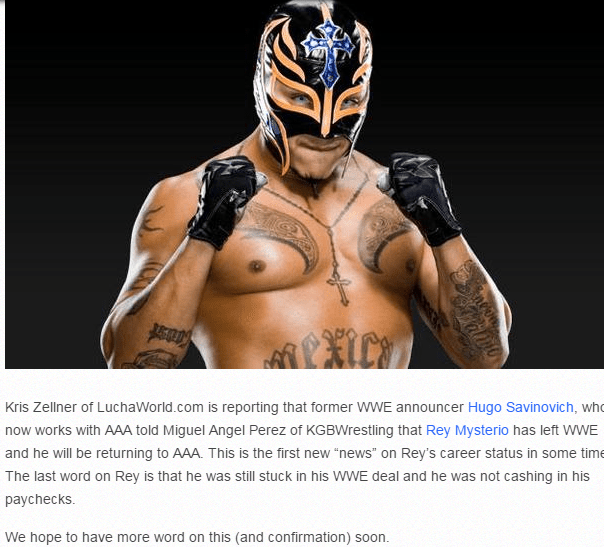 wrestlingnews.co se hace eco de la noticia