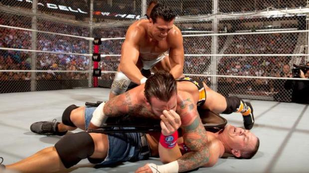Hell In A Cell 2011 Alberto Del Río vs John Cena vs CM Punk