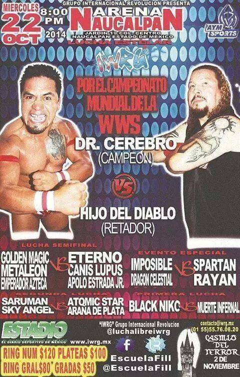 México: Resultados IWRG Arena Naucalpan&nbsp;(22/10/2014)
