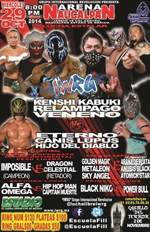 México: Resultados IWRG Arena Naucalpan&nbsp;(29/10/2014)