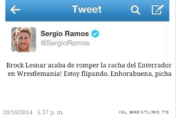 tweet Sergio Ramos Wrestling Today