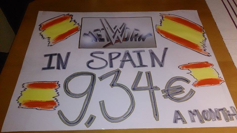 Pancartas WWE Madrid 2014