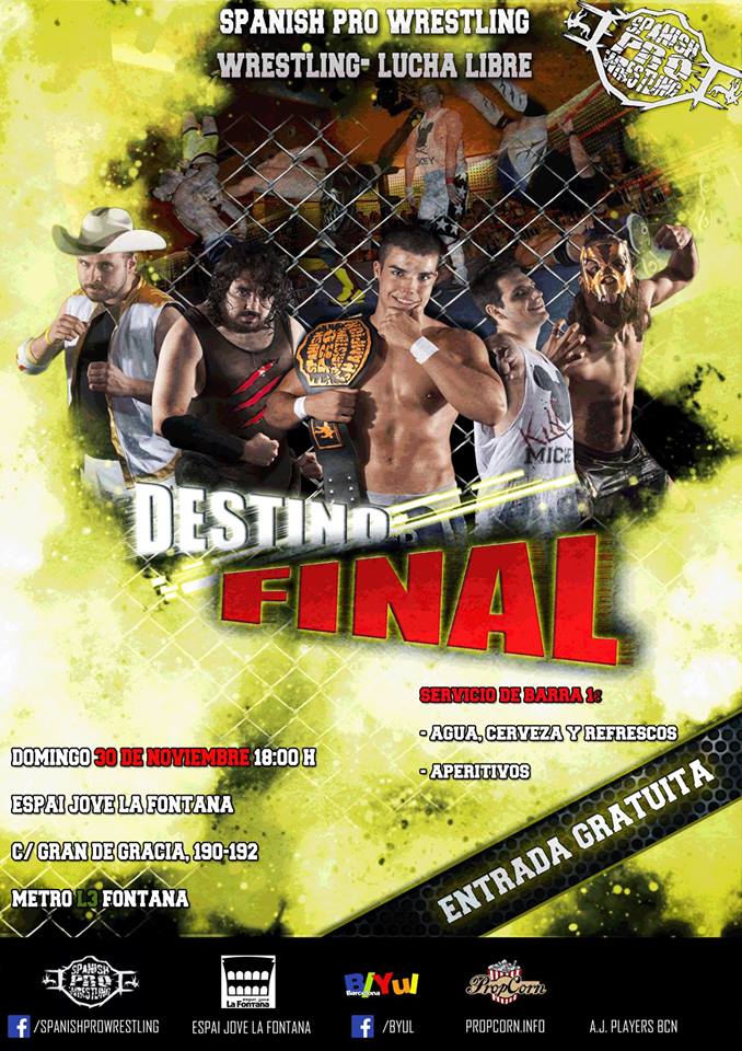 Lucha Libre en España: Resultados del show de SPW «Destino Final» del 30 de noviembre