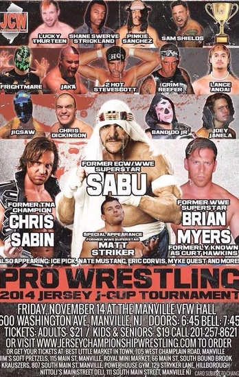 Indies: Resultados del show de Jersey Championship Wrestling «JCUP 2014» del 14 de&nbsp;noviembre