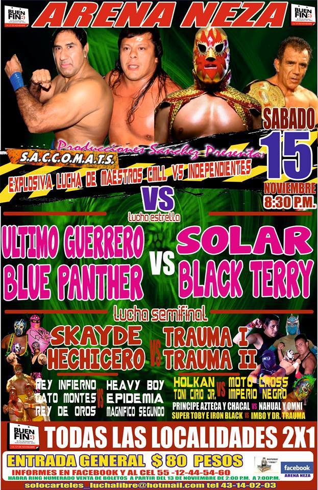 México: Resultados Arena Neza&nbsp;(15/11/2014)