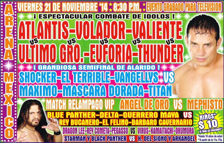 México: Resultados CMLL Arena México&nbsp;(21/11/2014)