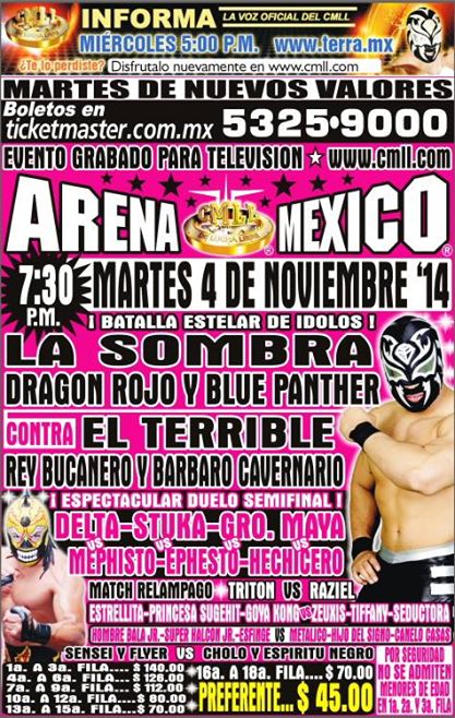 México: Resultados de la función de CMLL del 4 de&nbsp;noviembre
