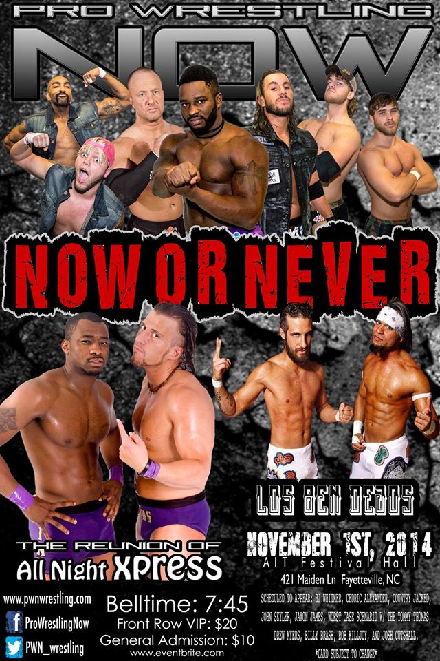 Indies: Resultados del show de debut de Pro Wrestling NOW «Now or Never» del 1 de&nbsp;noviembre