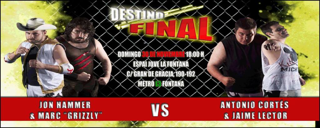 Lucha libre en España:  SPW «DESTINO FINAL» nuevo combate anunciado y venta camisetas&nbsp;oficiales.