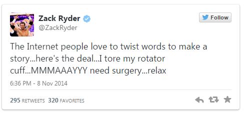 zack ryder nuevo tweet