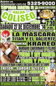 Resultados CMLL Arena Coliseo&nbsp;(27/12/2014)