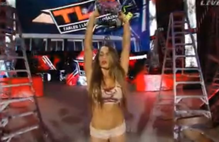 Nikki Bella retiene el campeonato de Divas ante Aj Lee en TLC&nbsp;2014.