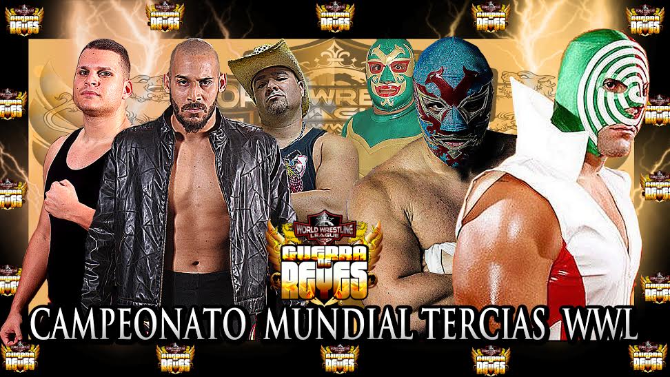 La Familia Máscaras de México (Dos Caras, Hijo de Dos Caras y Sicodélico Jr.) a Guerra de Reyes de la&nbsp;WWL