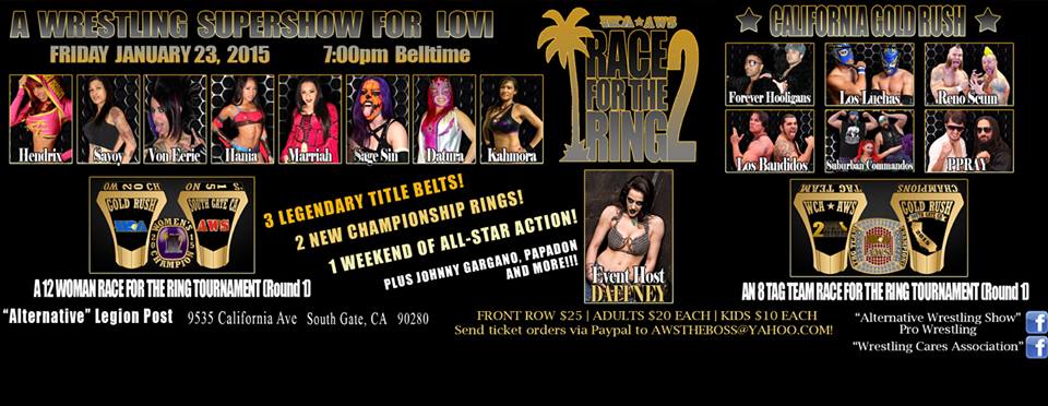 Resultados del show de AWS WCA «Race to the Ring 2» del 23 y 24 de&nbsp;enero