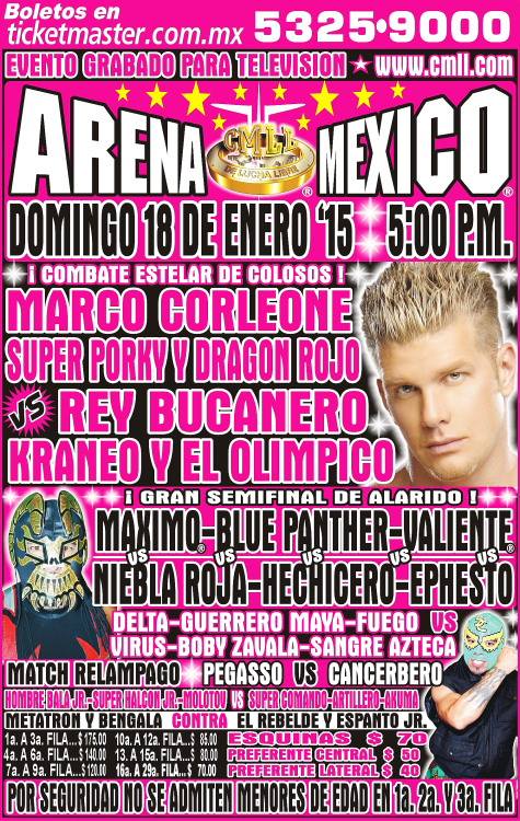 cmll 18 enero arena mexico