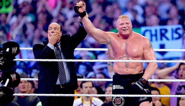 Paul Heyman Beats Brock Lesnar Wrestlemania XXX