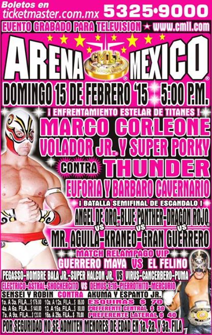 cmll 15 febrero arena mexico