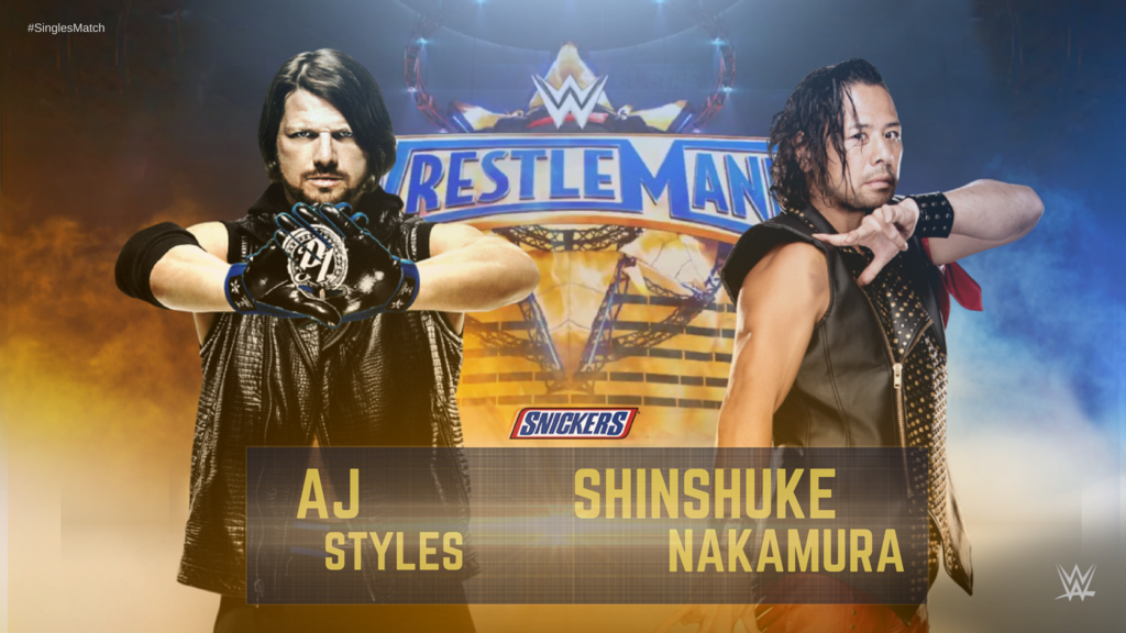 AJ Styles quiere que su combate con Nakamura en WWE sea en un&nbsp;grande